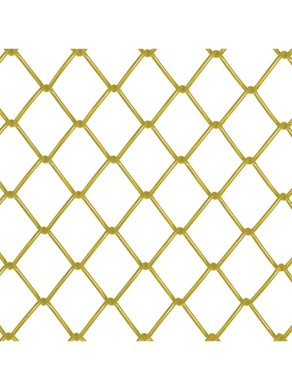 Сетка-рабица ячейка 50х50мм, толщина 2,6мм, с полимерным покрытием, желтая (рулон 1,5х10м)