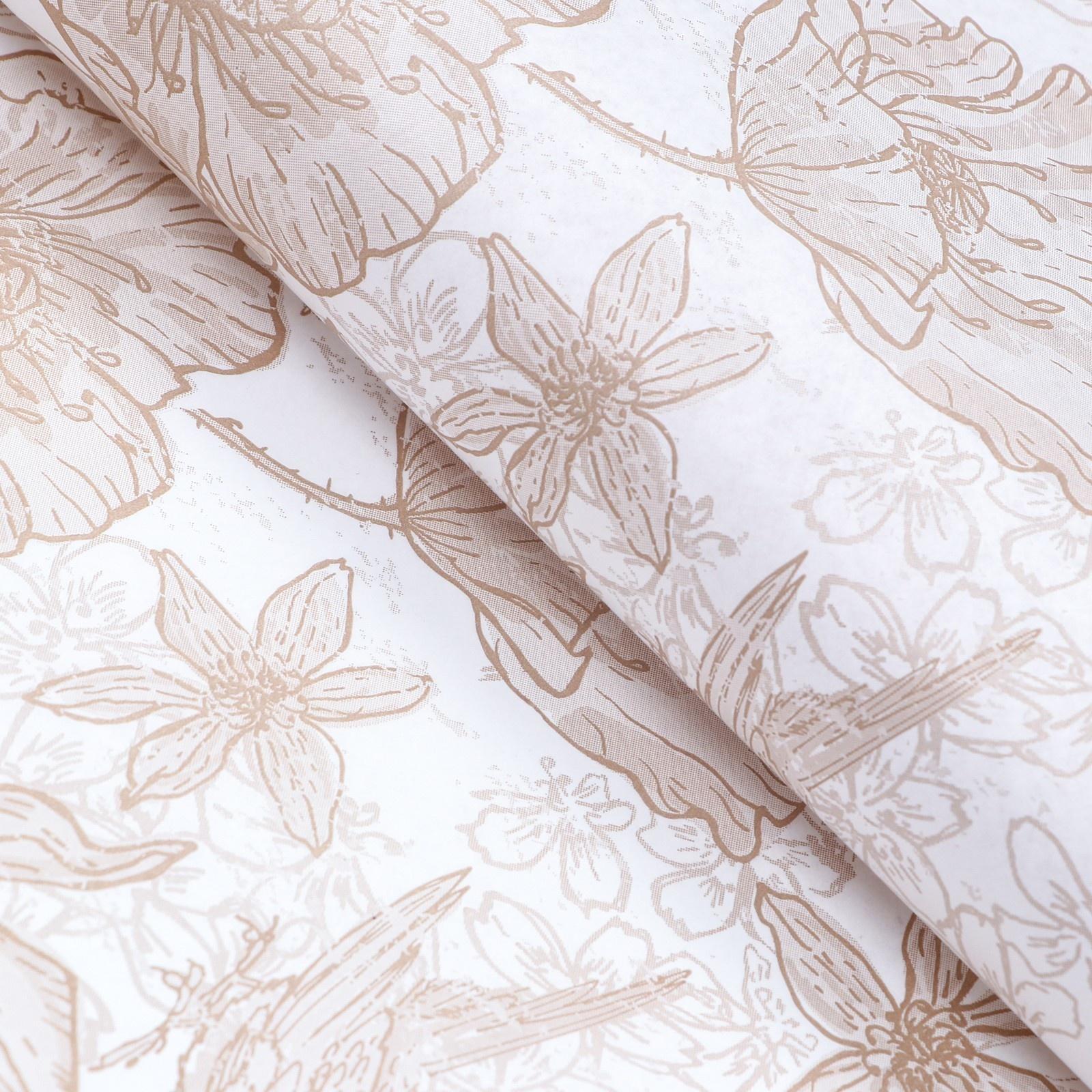 Бумага силиконизированная «Маки и птички»,  хохлома, 0,38 х 5 м