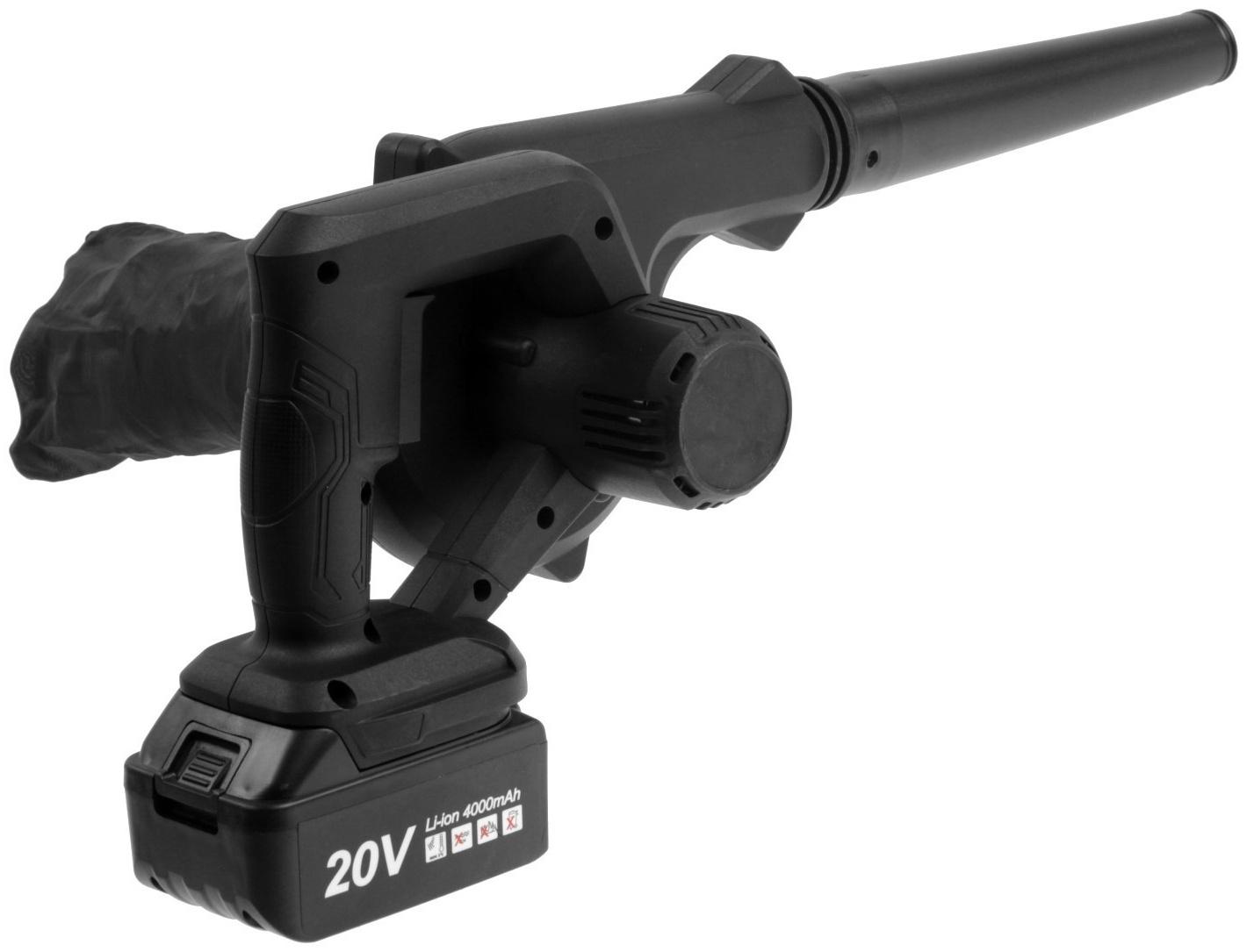 Воздуходувка аккумуляторная ZITREK ZKBL20, 20 В, 4 Ач, Li-ion, 60 м/с, функция всасывания