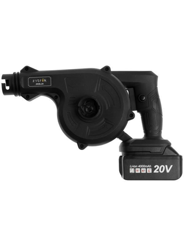 Воздуходувка аккумуляторная ZITREK ZKBL20, 20 В, 4 Ач, Li-ion, 60 м/с, функция всасывания