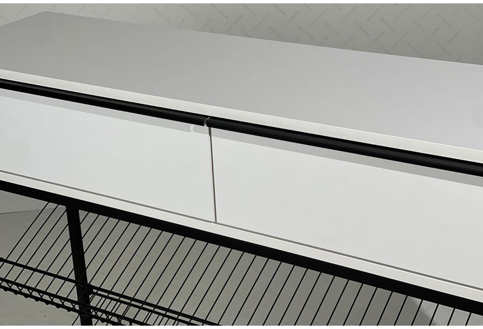 Обувница Крафт-2, 1150x300x800, Черный муар/Белый