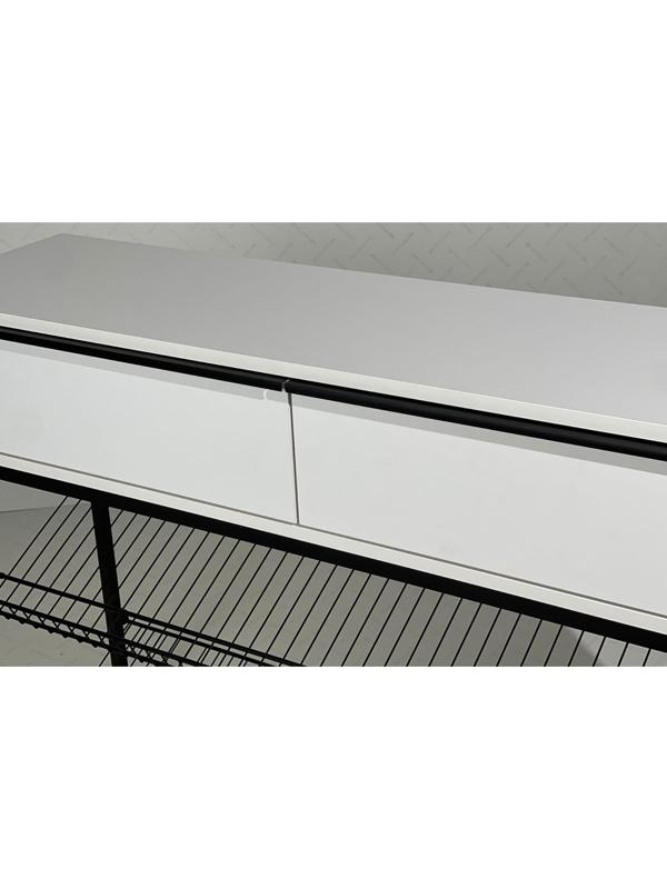 Обувница Крафт-2, 1150x300x800, Черный муар/Белый