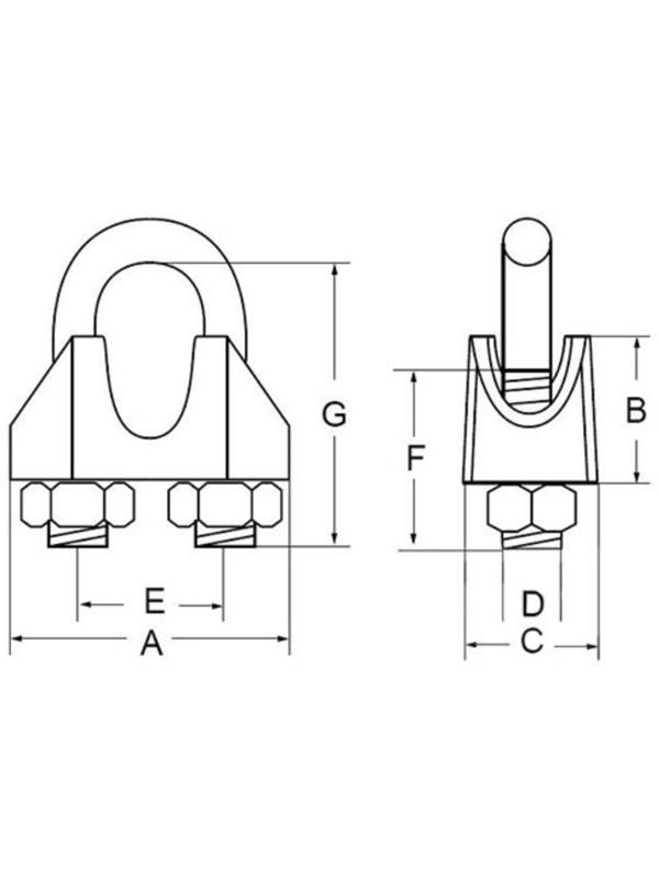 Зажим для троса Rexant, d 3/4