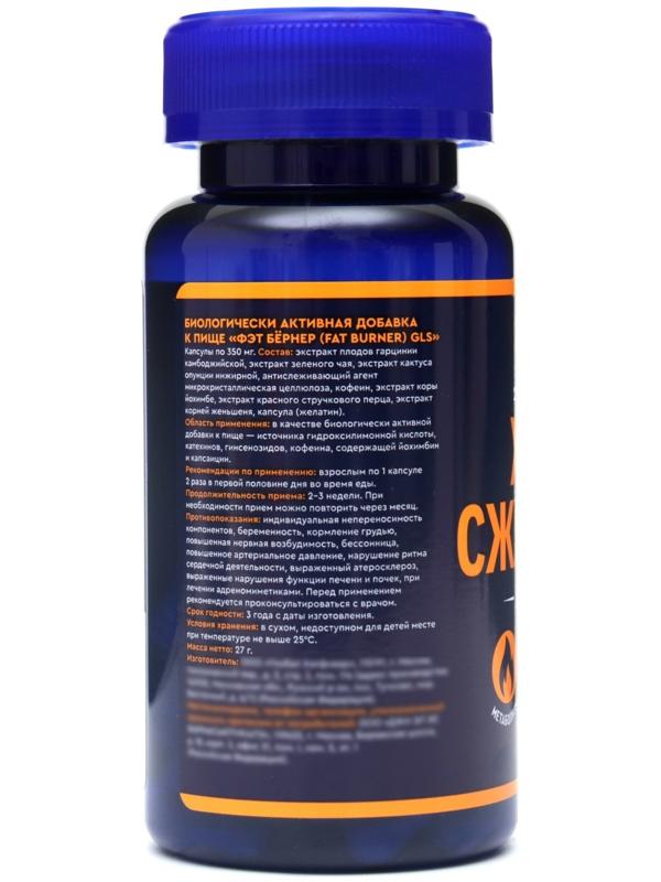 Жиросжигатель Fat Burner GLS для похудения, 60 капсул по 350 мг