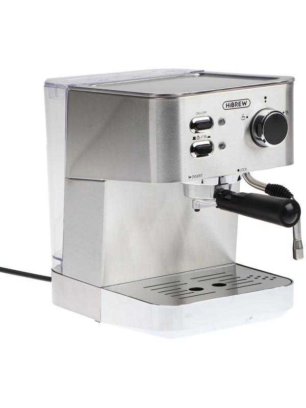 Кофемашина Hibrew CM4682, рожковая, 1050 Вт, 1.5 л, серебристая