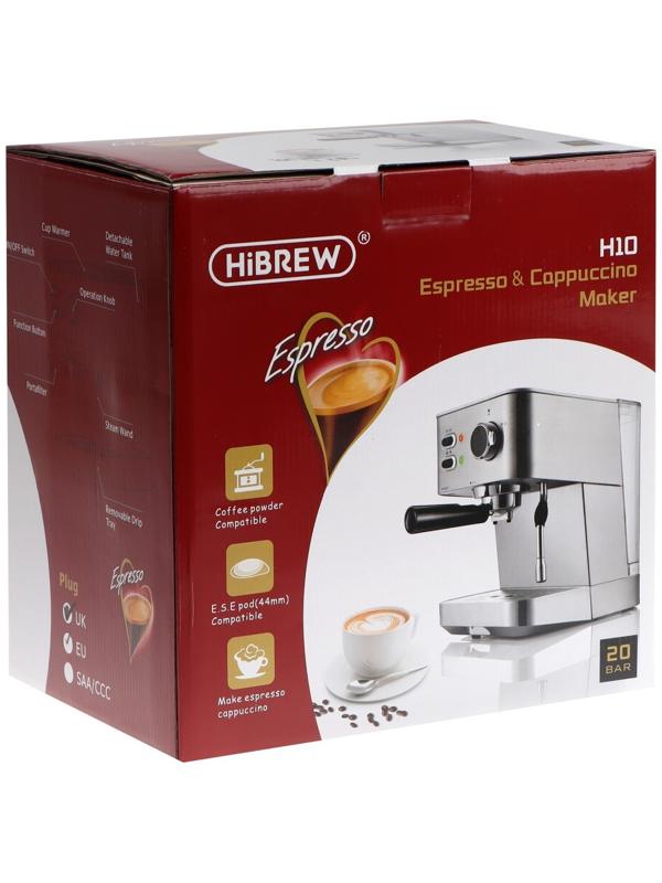 Кофемашина Hibrew CM4682, рожковая, 1050 Вт, 1.5 л, серебристая