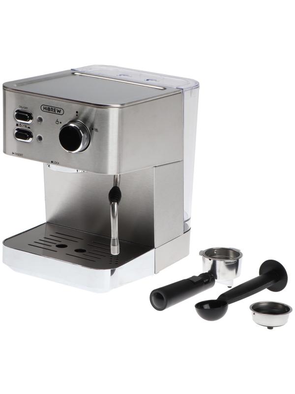 Кофемашина Hibrew CM4682, рожковая, 1050 Вт, 1.5 л, серебристая