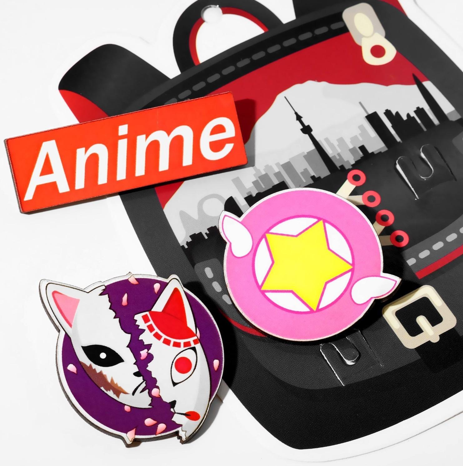 Набор брошей деревянных (3шт) 