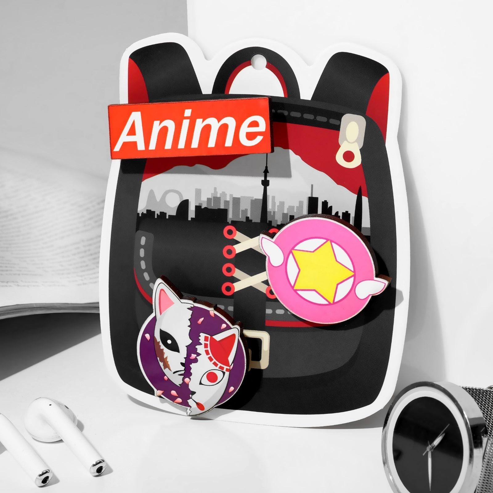 Набор брошей деревянных (3шт) 