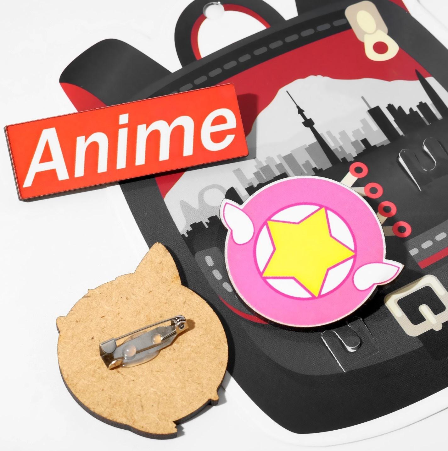 Набор брошей деревянных (3шт) 