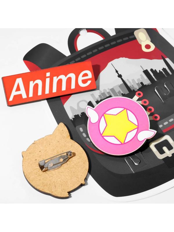 Набор брошей деревянных (3шт) 