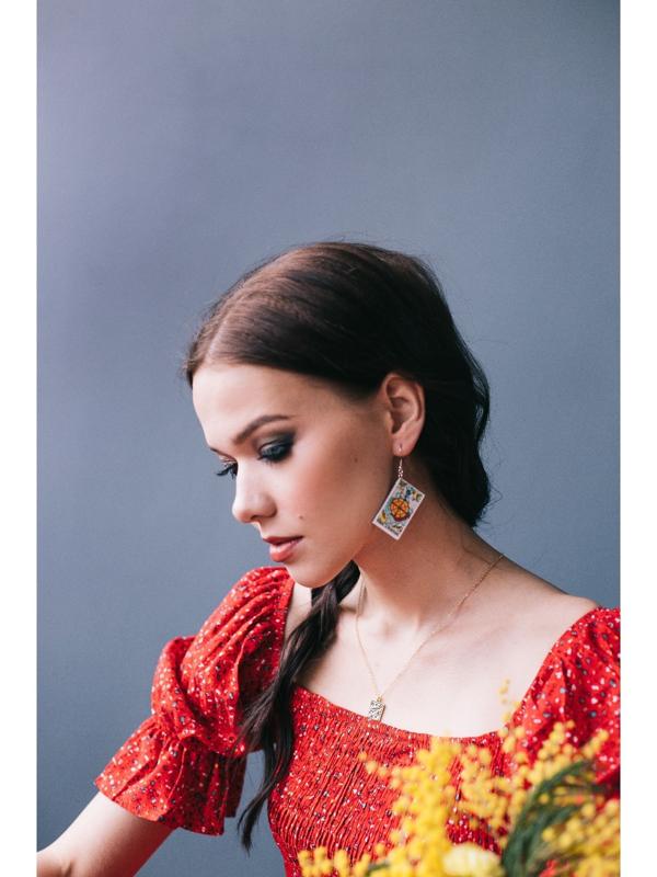 Серьги акрил 