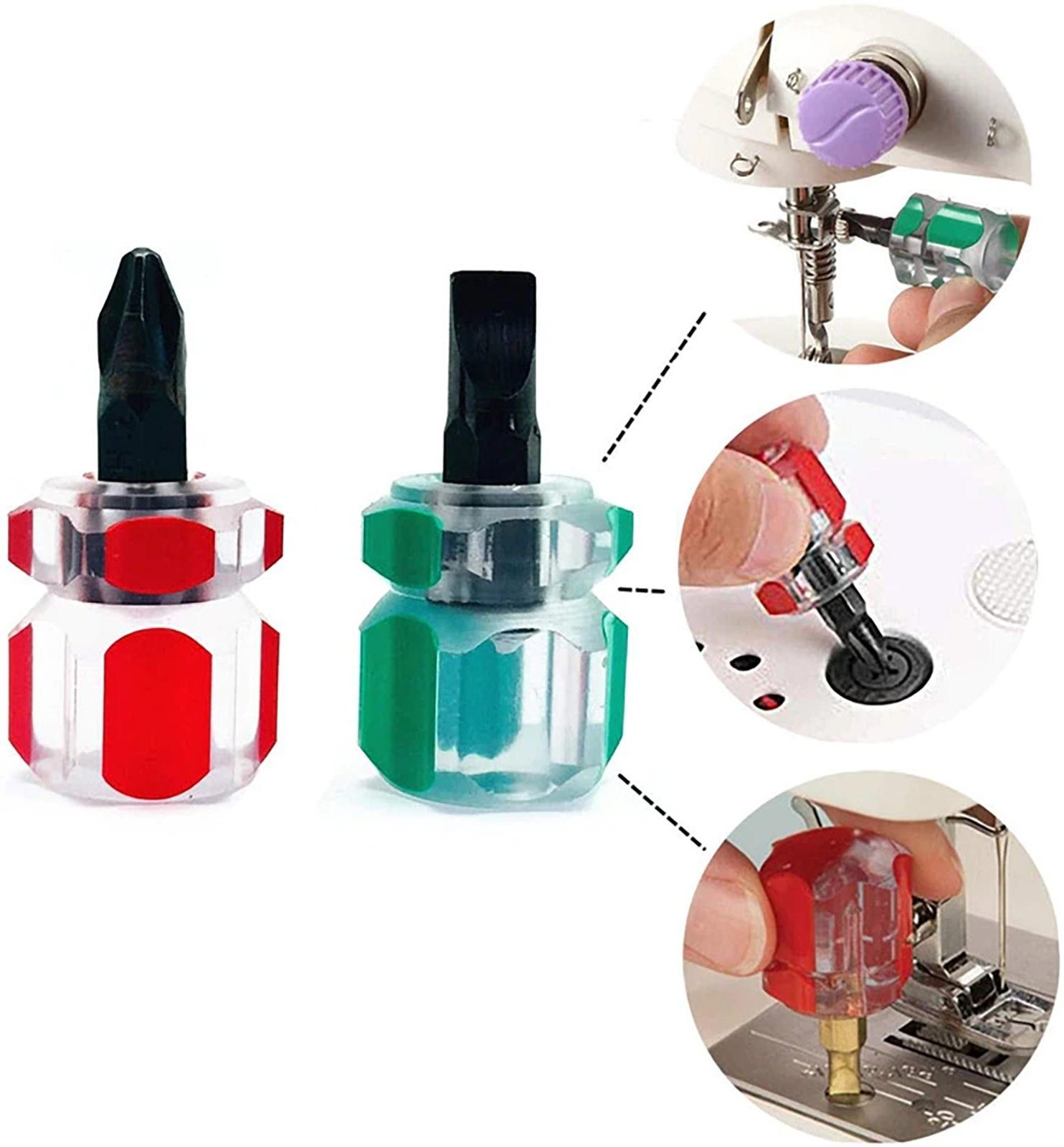 Набор отвёрток для швейной машины, 2 шт, цвет красный/зелёный