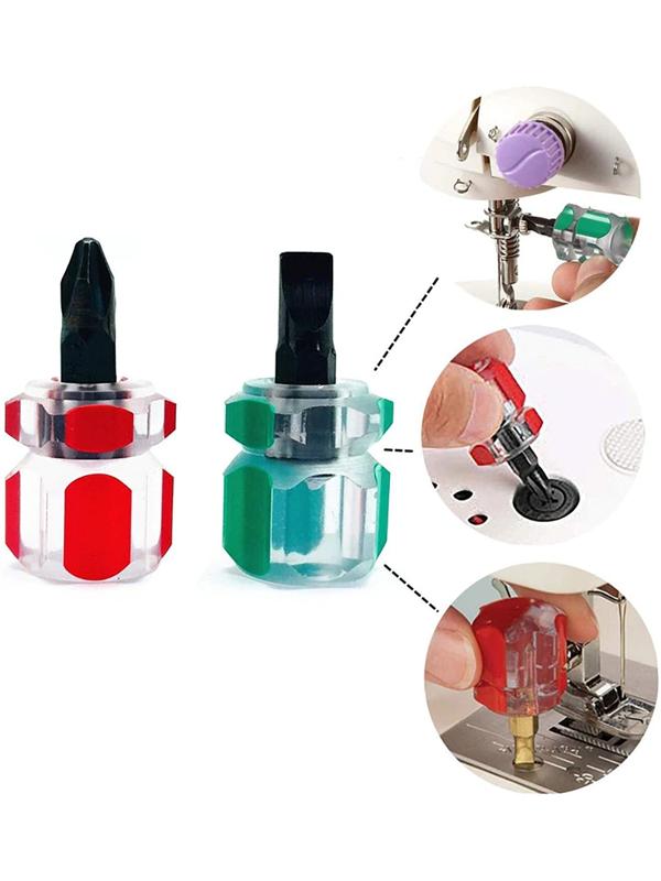 Набор отвёрток для швейной машины, 2 шт, цвет красный/зелёный