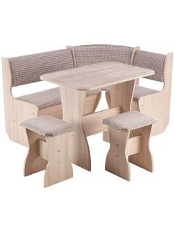 Кухонный уголок А-5, 1180х1620х820, Ясень шимо светлый/Рогожка темная