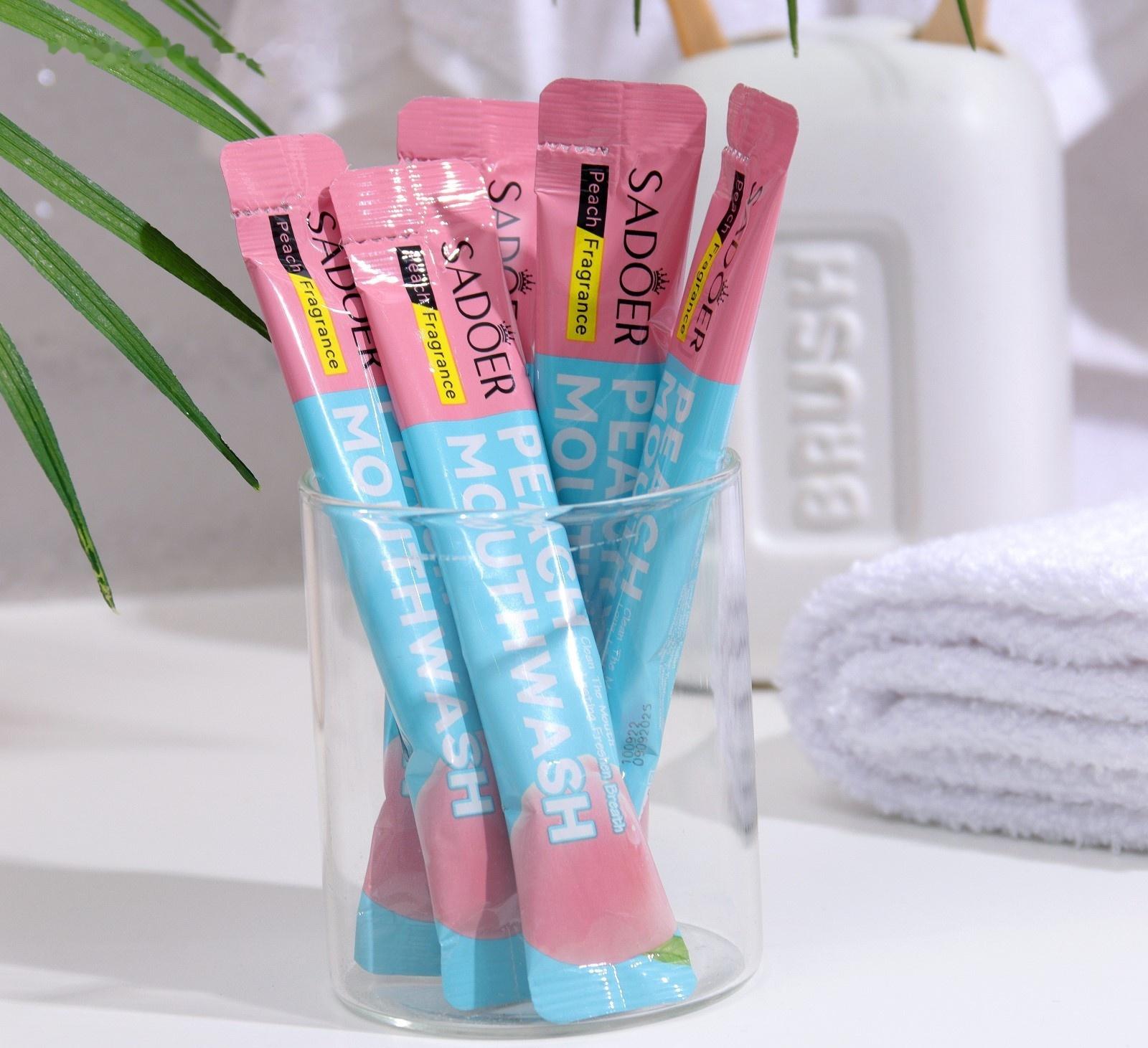 Набор ополаскивателей для рта в стиках со вкусом персика, 20шт по 10 мл