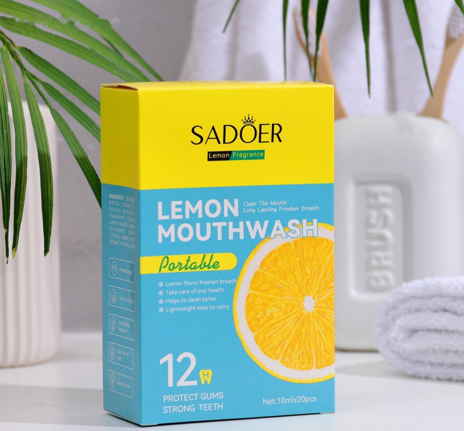 Набор ополаскивателей для рта в стиках со вкусом лимона, 20шт по 10 мл