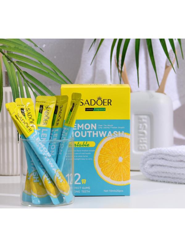 Набор ополаскивателей для рта в стиках со вкусом лимона, 20шт по 10 мл