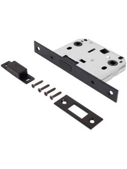 Защёлка магнитная АЛЛЮР АРТ L7050-MS BL, цвет матовый черный, без ручек, с фиксатором