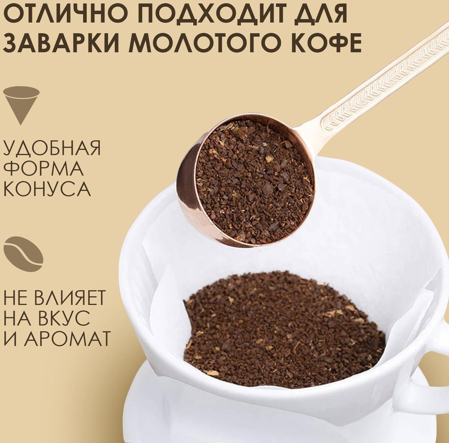 Набор фильтр пакеты для кофе, конус, 1-2 чашки, 100 шт.