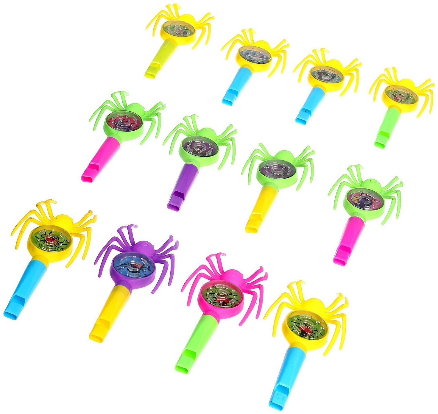 Свисток «Паук» с головоломкой, цвета МИКС