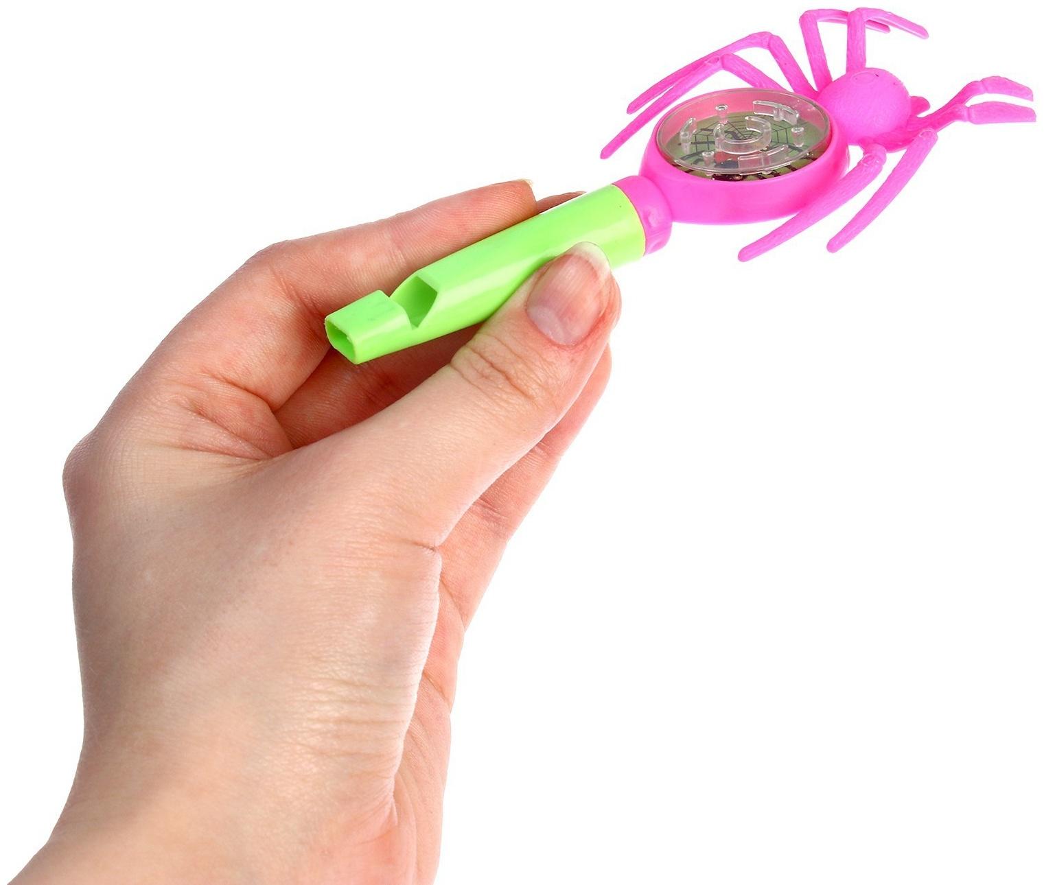 Свисток «Паук» с головоломкой, цвета МИКС