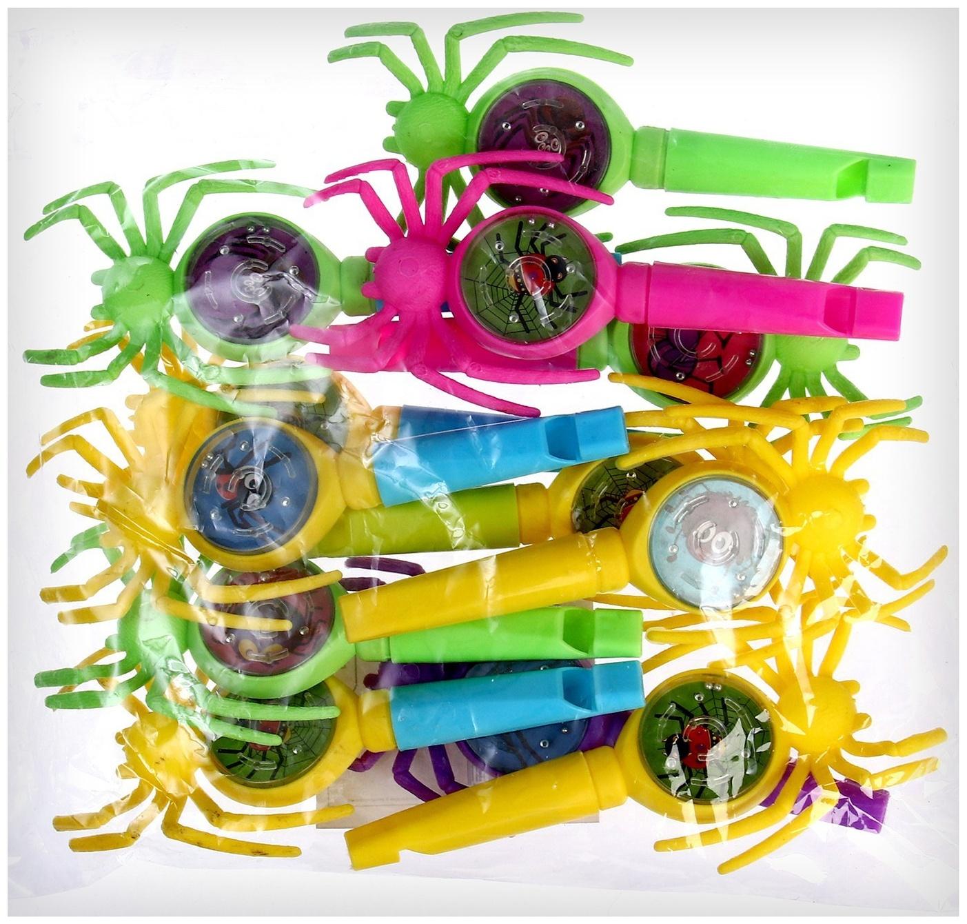 Свисток «Паук» с головоломкой, цвета МИКС