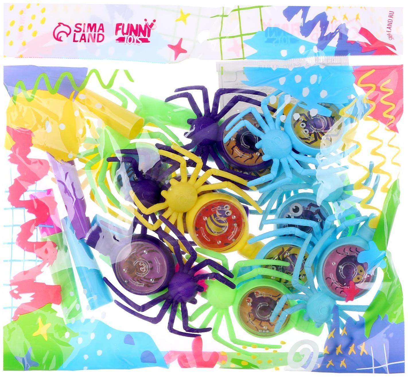 Свисток «Паук» с головоломкой, цвета МИКС