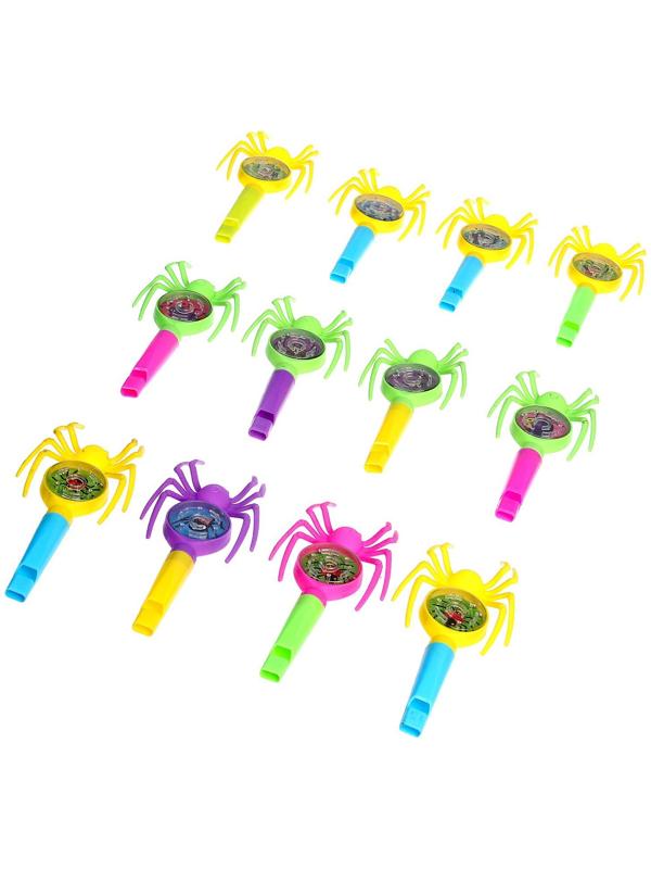 Свисток «Паук» с головоломкой, цвета МИКС