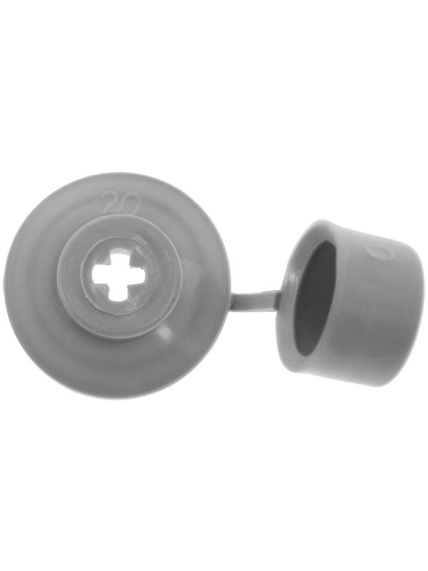 Шайба ТУНДРА, кровельная, с колпачком, М24, серая, 250 шт