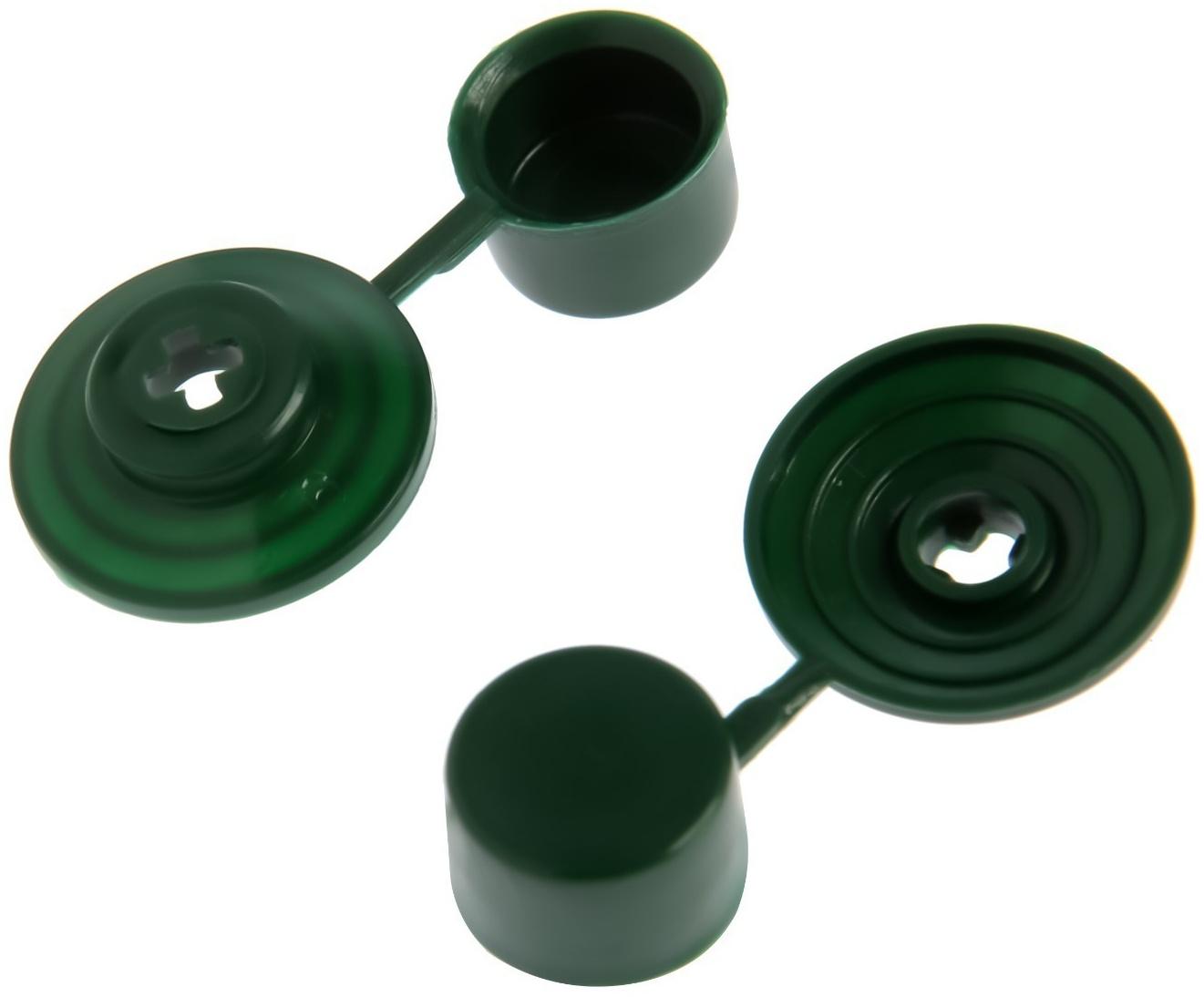 Шайба ТУНДРА, кровельная, с колпачком, М24, зеленая, 250 шт