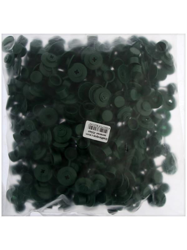 Шайба ТУНДРА, кровельная, с колпачком, М24, зеленая, 250 шт