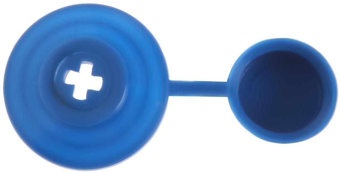 Шайба ТУНДРА, кровельная, с колпачком, М24, синяя, 250 шт