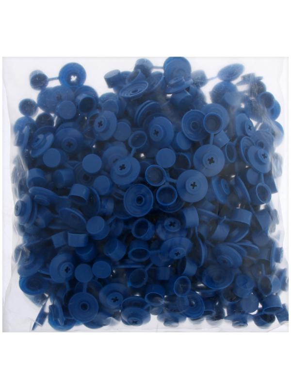 Шайба ТУНДРА, кровельная, с колпачком, М24, синяя, 250 шт