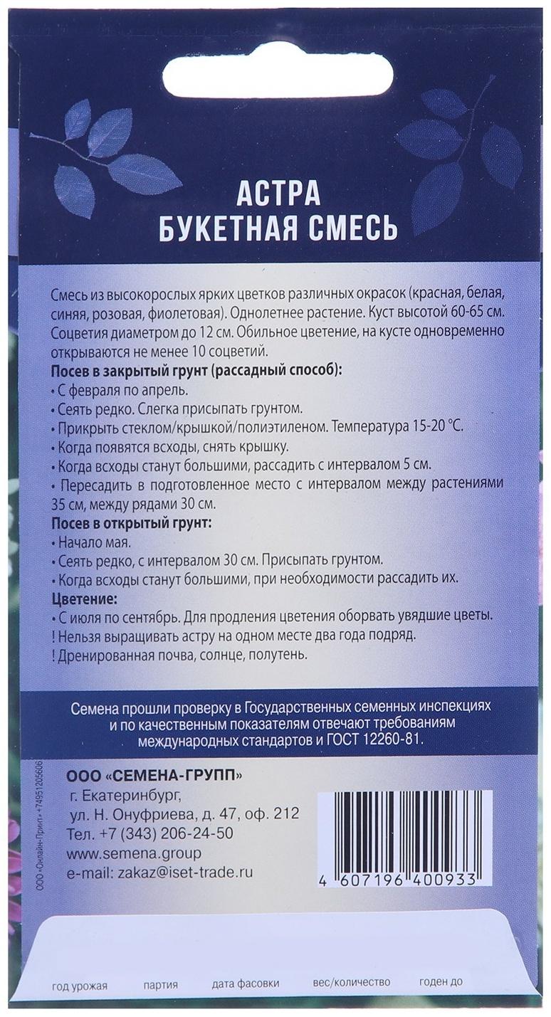 Семена цветов Астра 