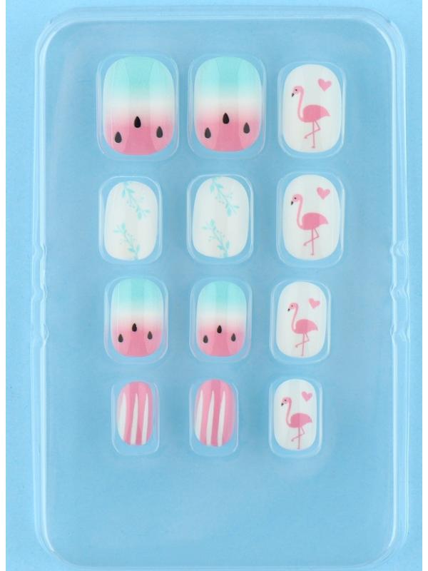 Детские накладные ногти «Фламинго», 12 шт