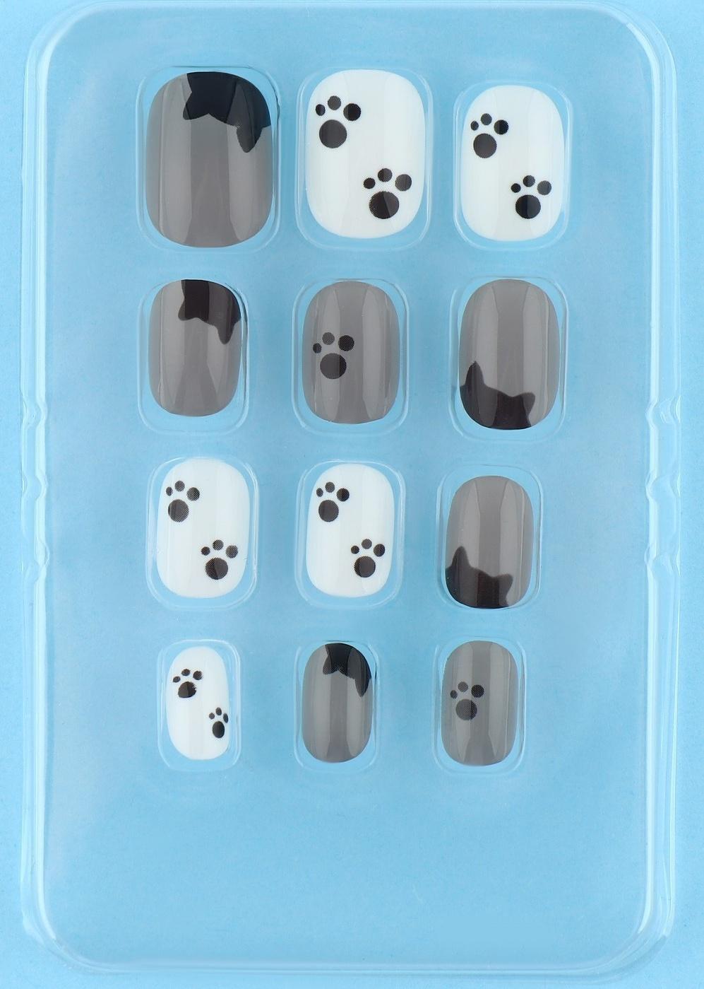 Детские накладные ногти «Котик», 12 шт