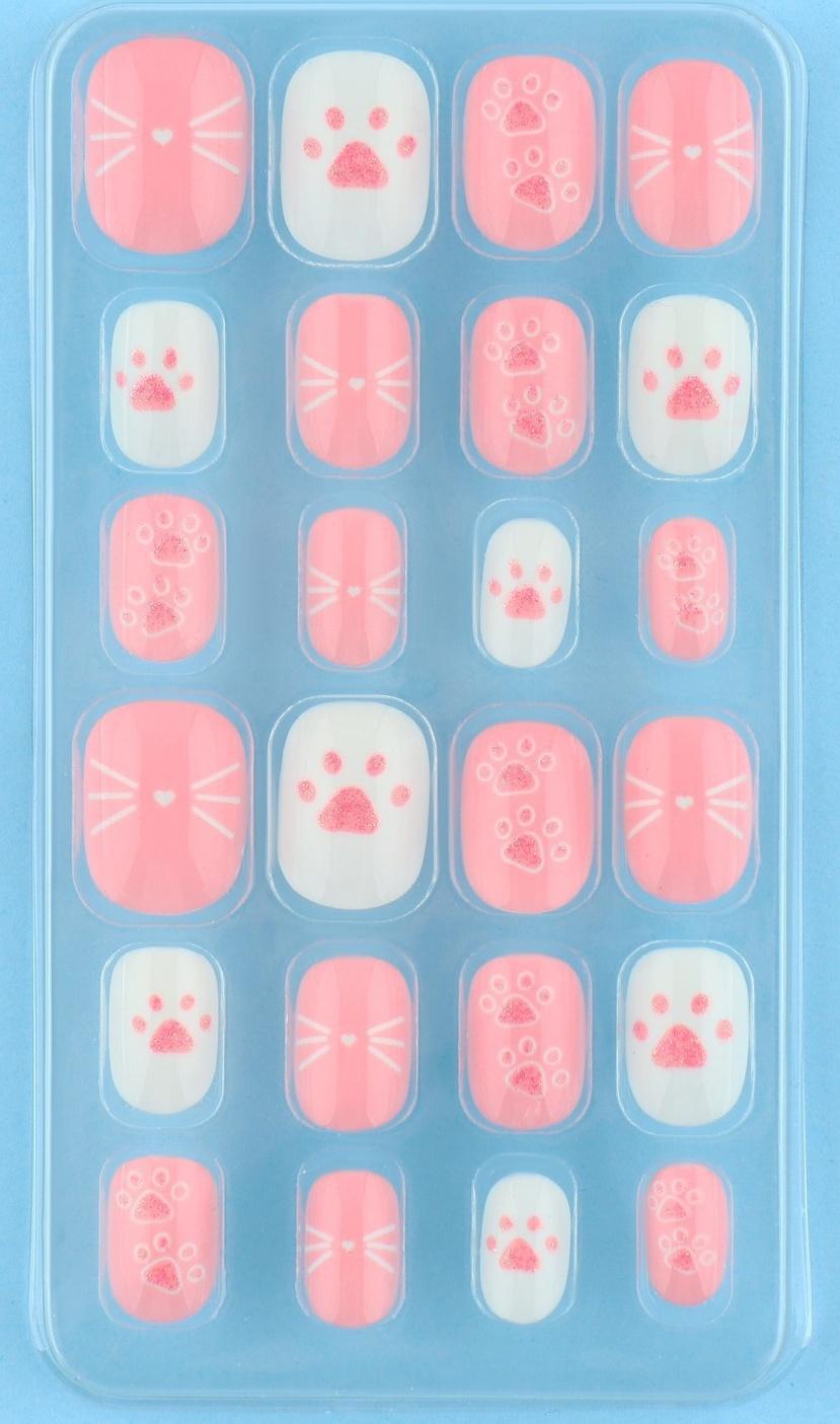 Детские накладные ногти «Кисуля», 24 шт