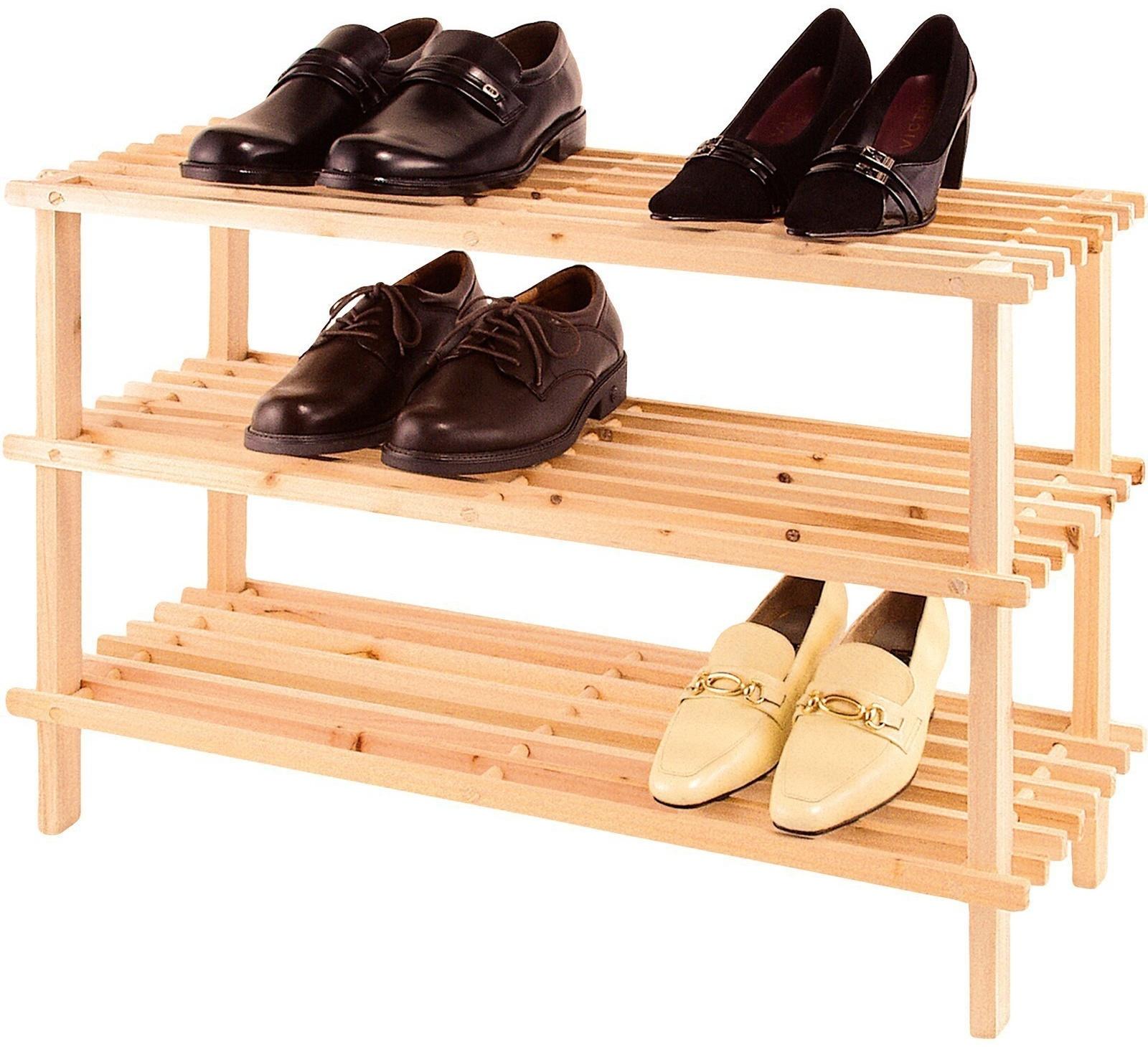 Полка для обуви BUNDIS 3, 79х27х49, Массив сосны