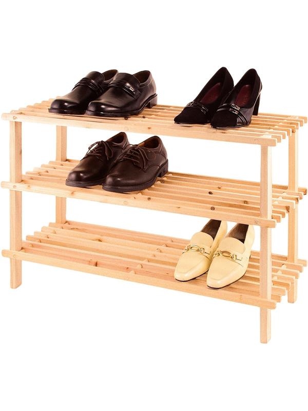 Полка для обуви BUNDIS 3, 79х27х49, Массив сосны