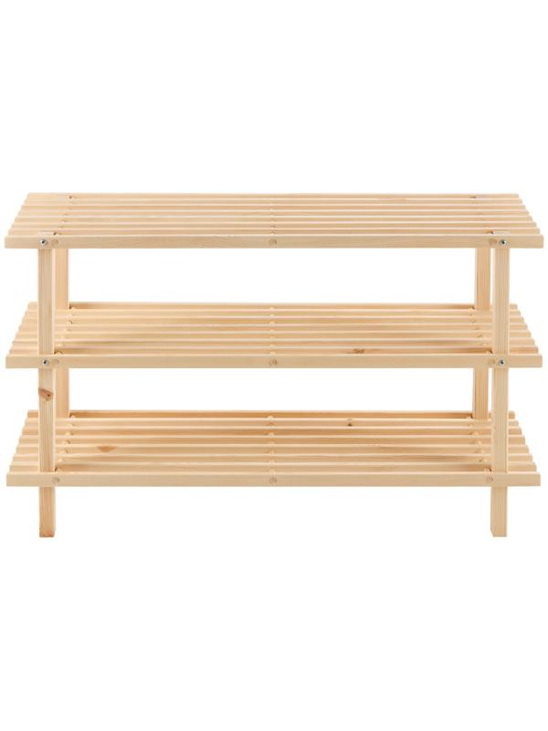 Полка для обуви BUNDIS 3, 79х27х49, Массив сосны