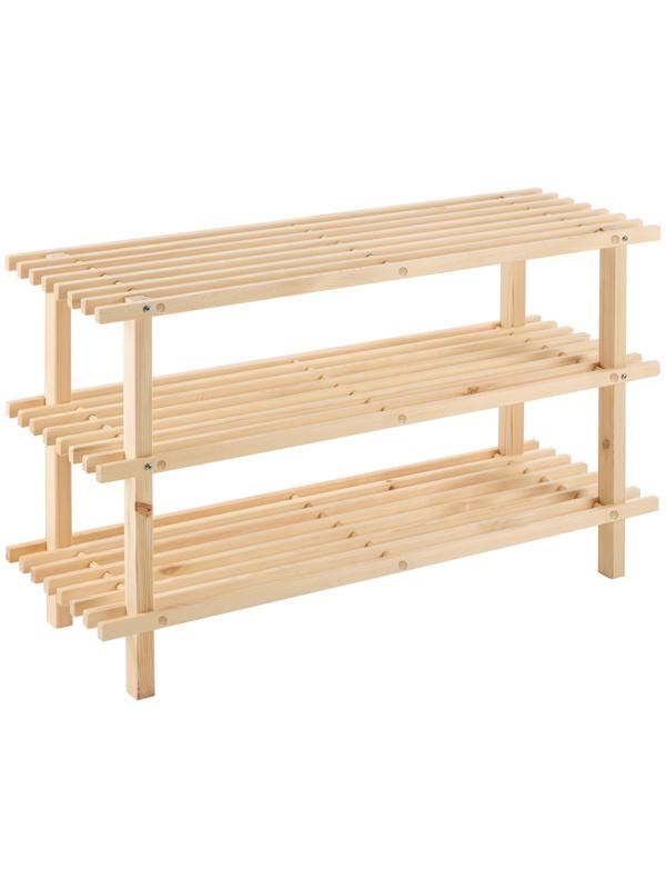 Полка для обуви BUNDIS 3, 79х27х49, Массив сосны