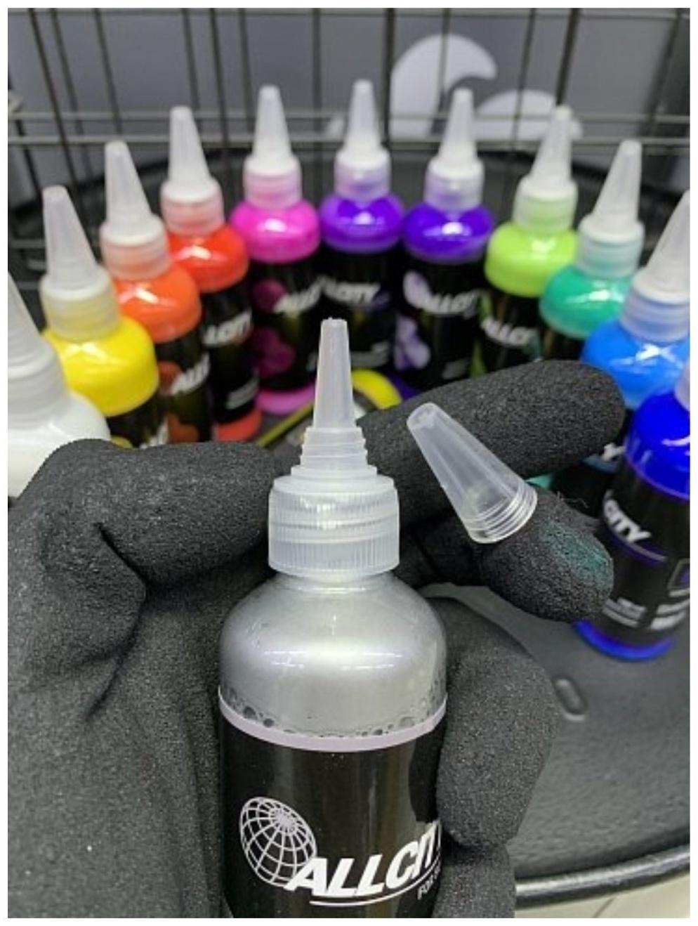 Allcity заправка Acrylic Permanent paint black 100мл.