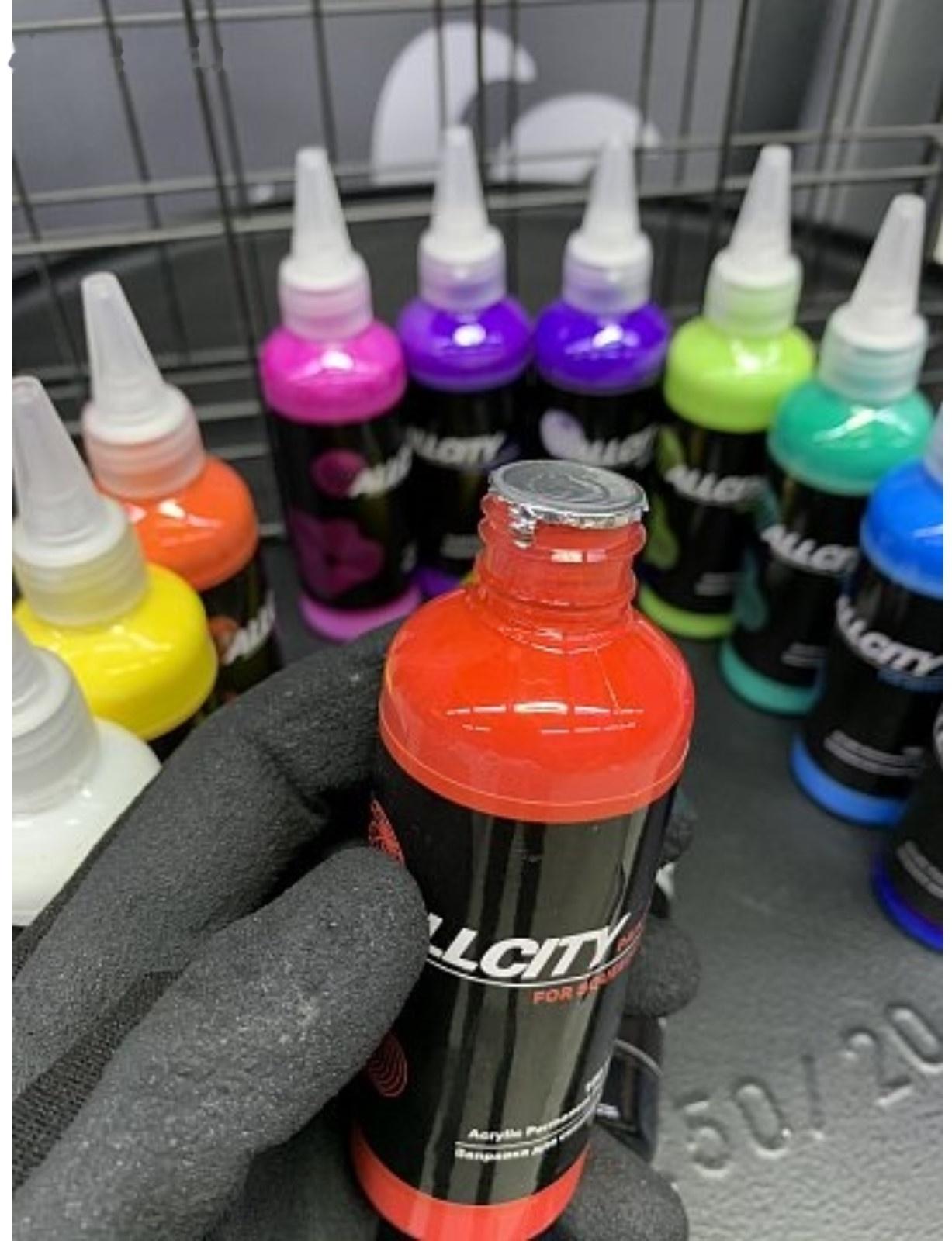 Allcity заправка Acrylic Permanent paint black 100мл.