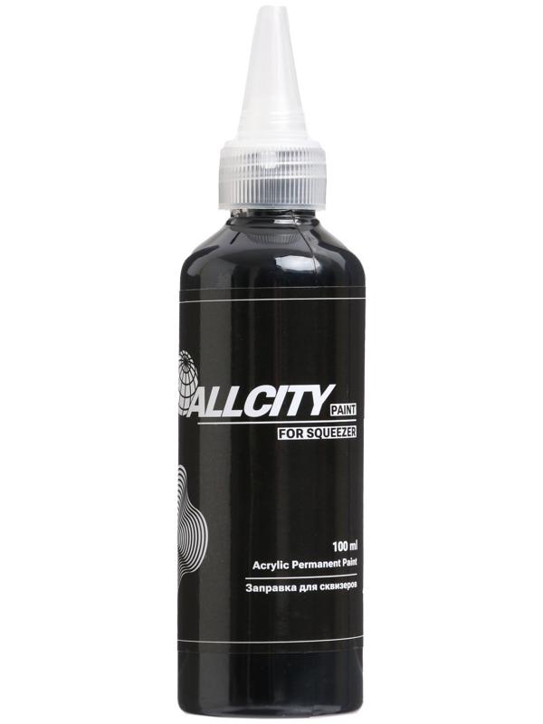 Allcity заправка Acrylic Permanent paint black 100мл.