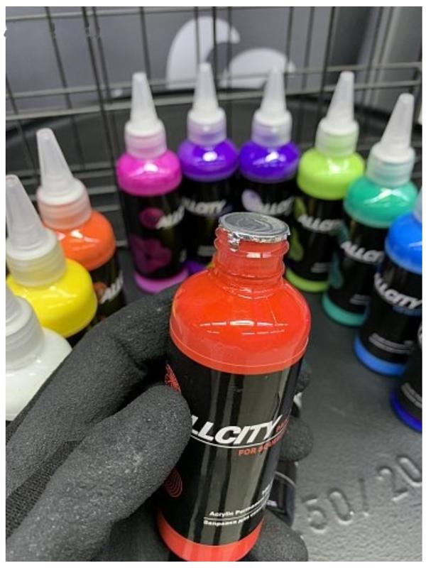 Allcity заправка Acrylic Permanent paint black 100мл.