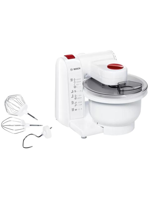 Кухонная машина Bosch MUMP1000, 600 Вт, 3.9 л, 4 скорости, 3 насадки, белая