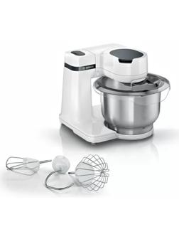 Кухонная машина Bosch MUMS2EW00, 700 Вт, 3.8 л, 4 скорости, 2 насадки, белая