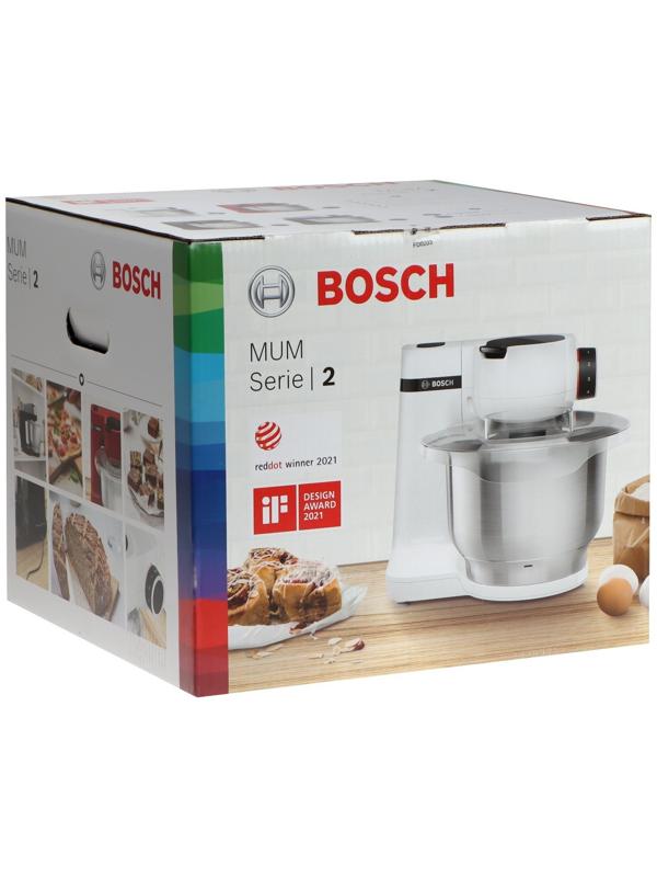 Кухонная машина Bosch MUMS2EW00, 700 Вт, 3.8 л, 4 скорости, 2 насадки, белая