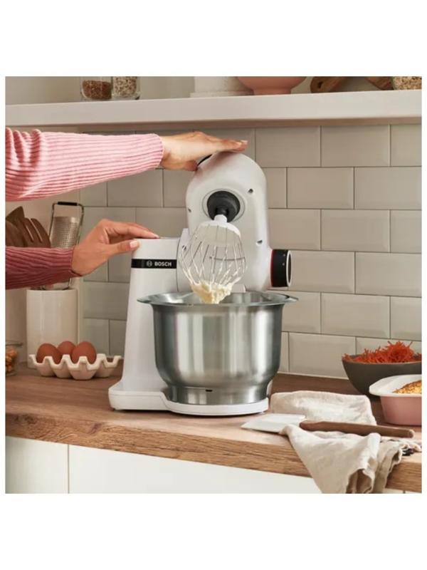 Кухонная машина Bosch MUMS2EW00, 700 Вт, 3.8 л, 4 скорости, 2 насадки, белая